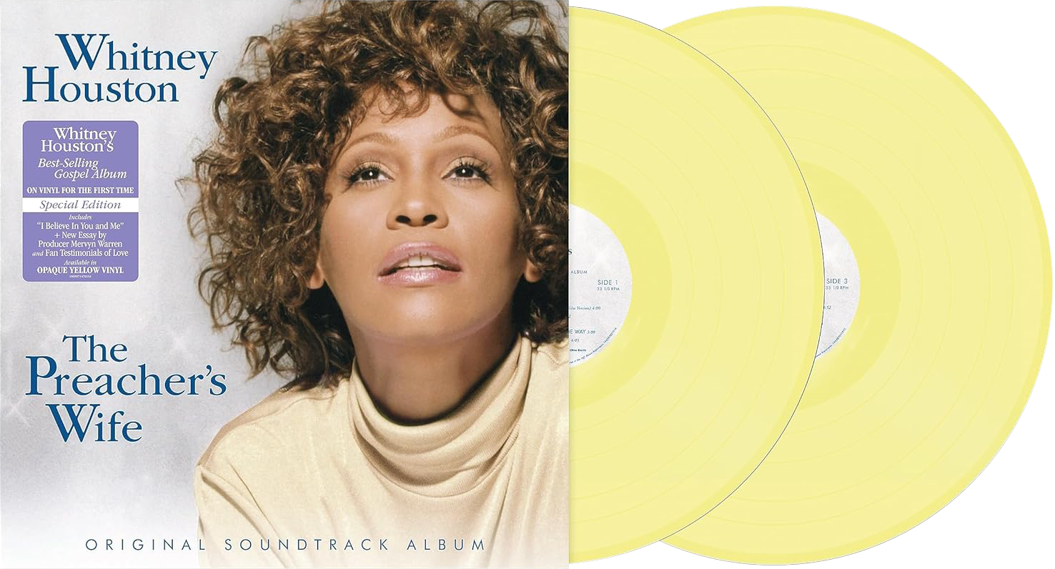 Image of Artwork for Whitney Houston's The Preacher's Wife - Original Soundtrack (2 x Opaque Yellow Vinyl)